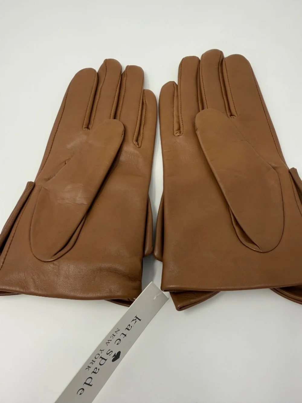 Kate Spade brown leather gloves